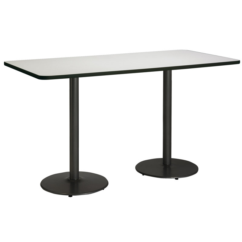 Mode Breakroom Table, Crisp Linen, 42" H x 84" L x 36" W, Black
