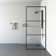 Divide 34" W x 74" H Fixed Framed Shower Screen with 3/8" Striped Glass