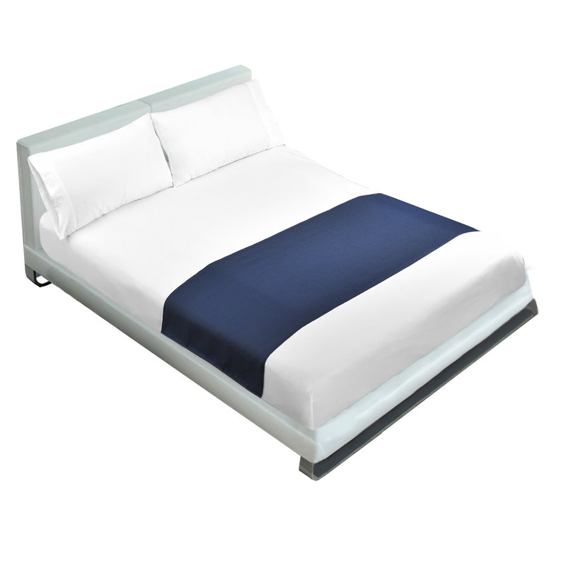 Textured Poly Slub Bed Runner, Queen