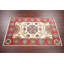 Tapis zone ivoire en laine 2 pi 8 po x 4 pi 3 po one-of-kind à main noué la kazak