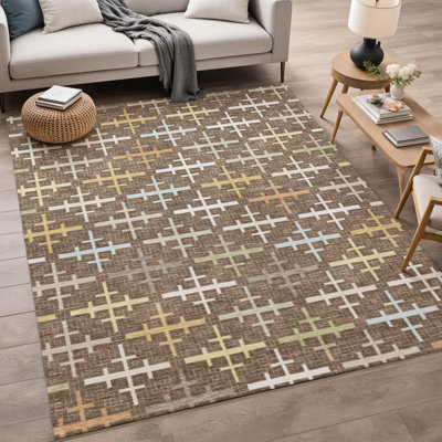 Machine Washable Indoor/Outdoor Chantille ACN2850 Geometric Rug