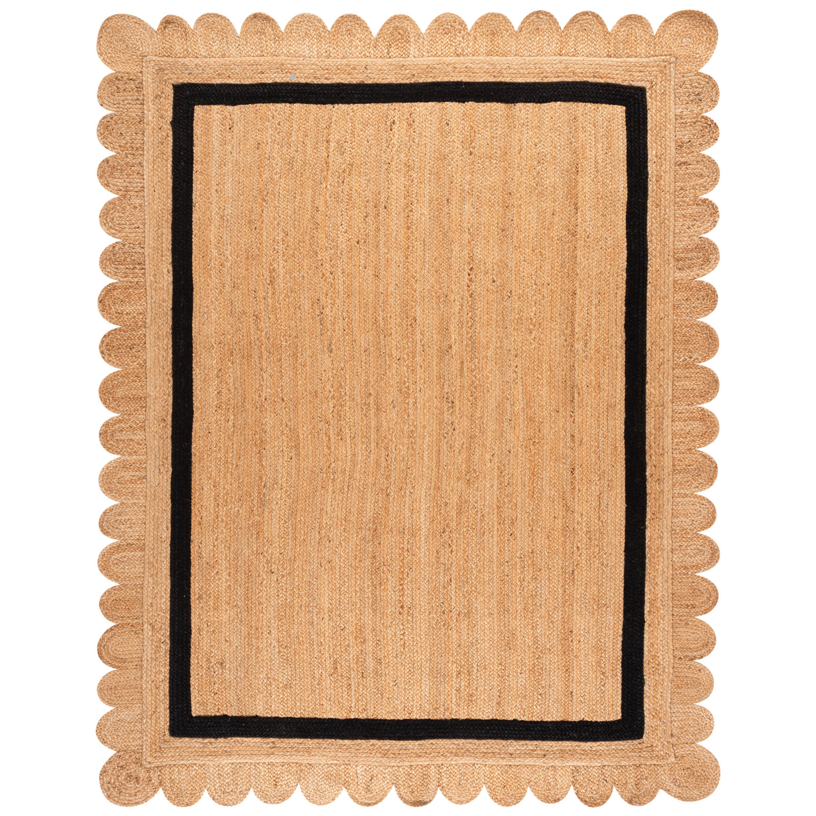Inaki Hand-Woven Geometric Jute Rug, Rectangle 9' x 12'
