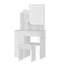 Ensemble de meuble-lavabo à maquillage H 55,1 po avec douille, lumière DEL, tabouret Framingham