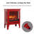 17 Inch Freestanding Electric Fireplace Stove Heater With 3D Flame Effect,Classic Red-669569157