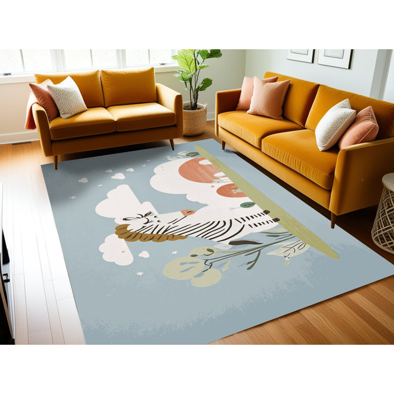 Tapis pour enfants East Urban Home, Rectangle 7 pi x 9 pi