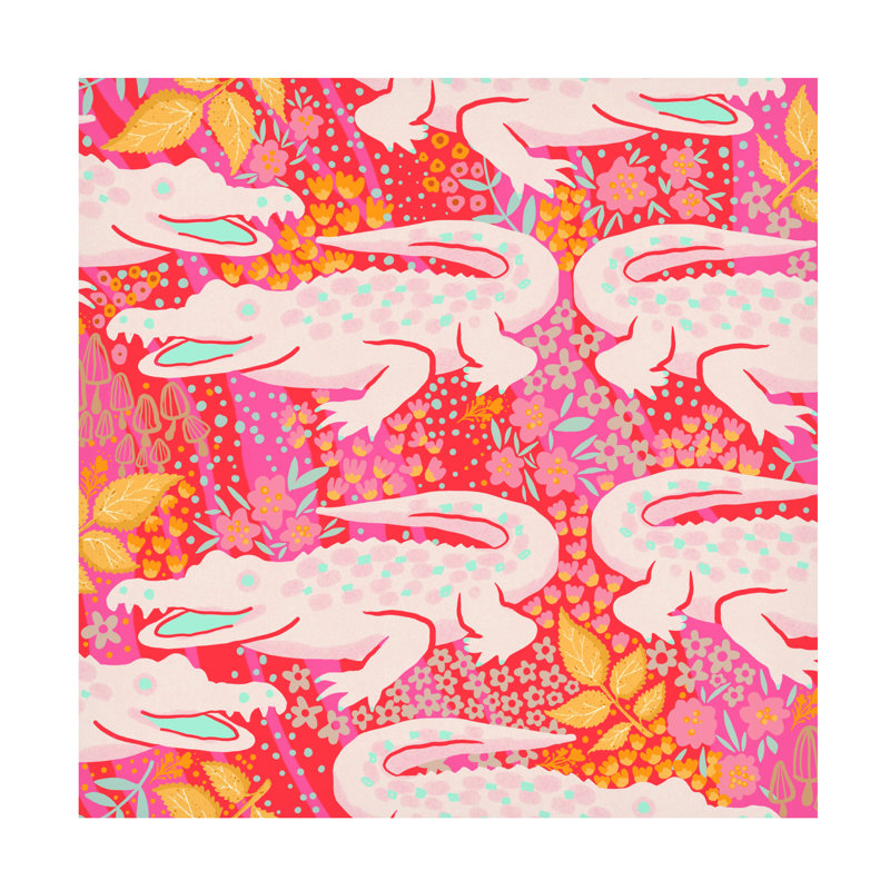 Art sur toile Rachel Hallquist Aligator, H 35 po x l 35 po