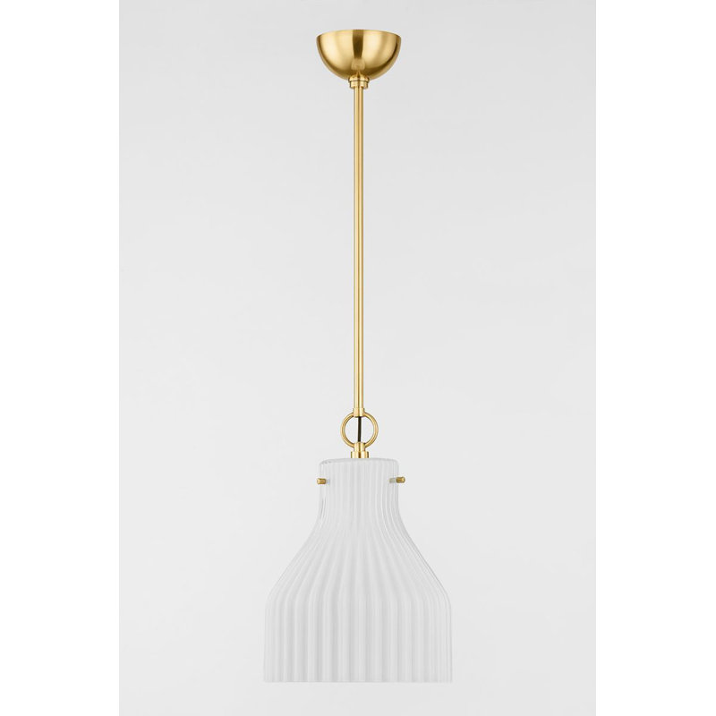 Corinthia 1 Light Pendant, Antique Brass, 14.50"H x 14.50"W x 10"D