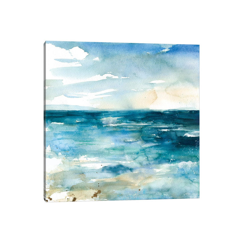 Ocean Break II by Carol Robinson - Painting on Canvas, Wrapped Canvas, 30.48 cm H x 30.48 cm W