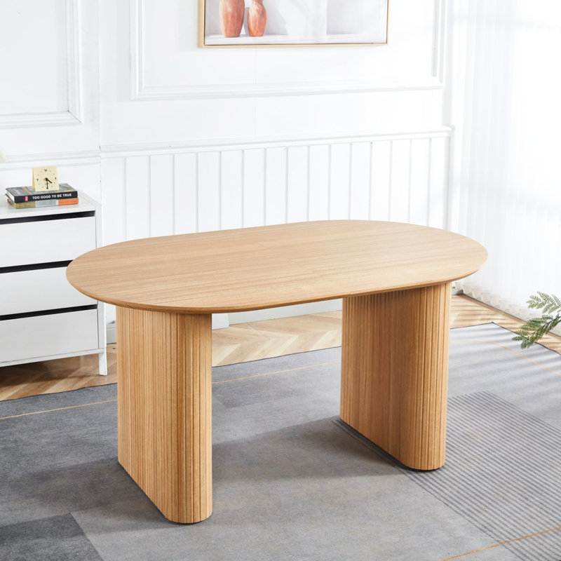 Table de salle à manger pour 4 à 6 personnes, bureau extensible et café, chêne, artisanat