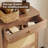 Shoe Storage Organizer with 2 Flip Drawers and 1 Drawer, Freestanding Fluted Accent Narrow Shoe Rack, Farmhouse Shoe Cabinet with 3-Tier Adjustable Shelves for Hallway Foyer Rustic-2020062655