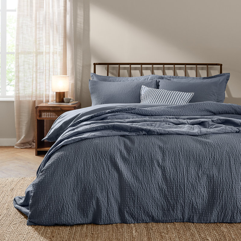 Hebden Relaxed Seersucker Duvet Cover Set