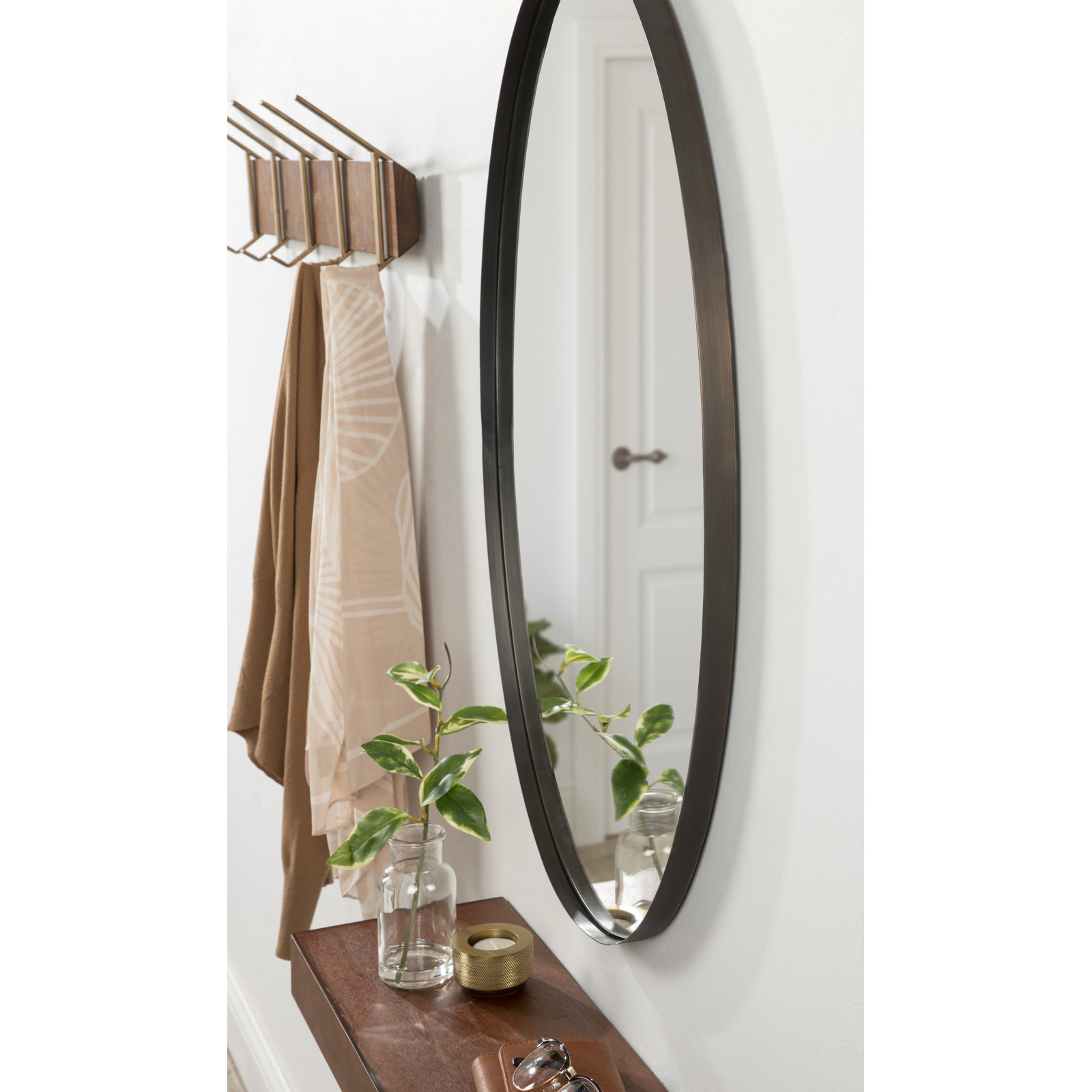 Tennant Metal Flat Mirror, Bronze