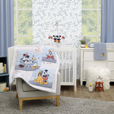 Ensemble de literie pour lit de bébé 3 pièces Mickey et ses amis