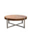 Table basse de salon de 31,4 pouces, table basse moderne en grain de bois naturel faite à la main en forme de tambour, table basse en bois F Smith, table basse à base robuste