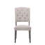 Chaises d'appoint 2 - Lin beige et gris, dossier haut, structure stable en lin 2 pièces, confortable, confortable