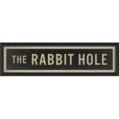 « the lapin hole », art textuel encadré