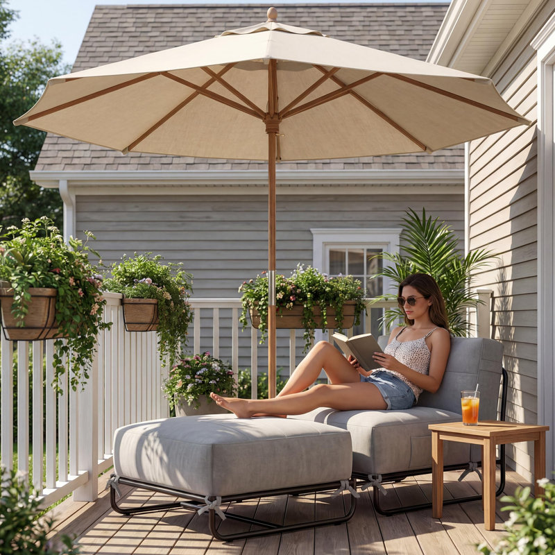 Chaise longue d'extérieur avec repose-pieds Cloud Cloud
