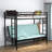 Multi - Function Black Twin Over Full Metal Bunk Bed, Futon Conversion, Features, Quality Steel Frame Function, Black, Easy Setup