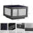 Black Outdoor Solar Post Light With Dimmable LED And Dusk-To-Dawn Sensor