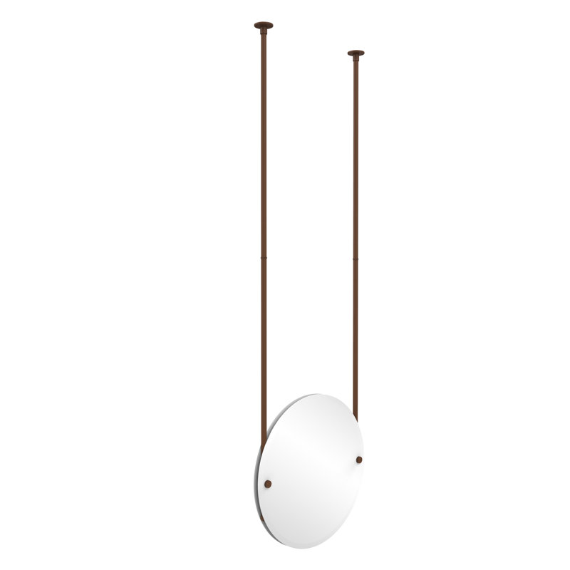 Gober Metal Wall Mirror, Antique Bronze