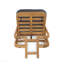 Chaise longue d'extérieur en acacia