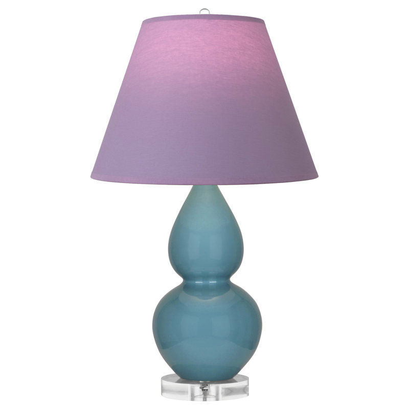 Petite lampe d'appoint à double gourde, Lavande / prune, Bleu clair