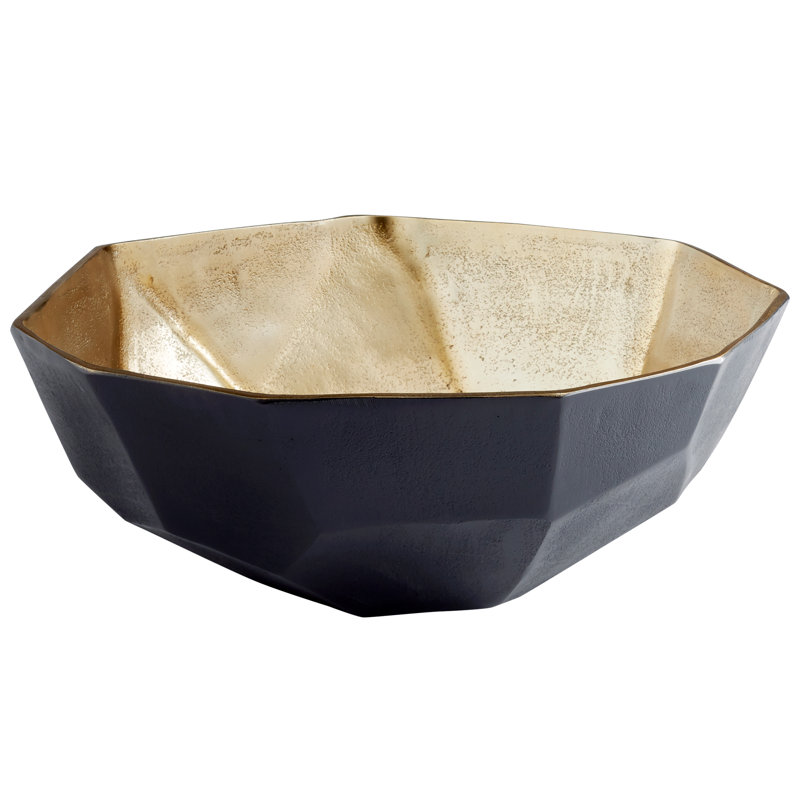 Radia Aluminum Decorative Bowl, 5.5" H x 15.5" W x 15.5" D