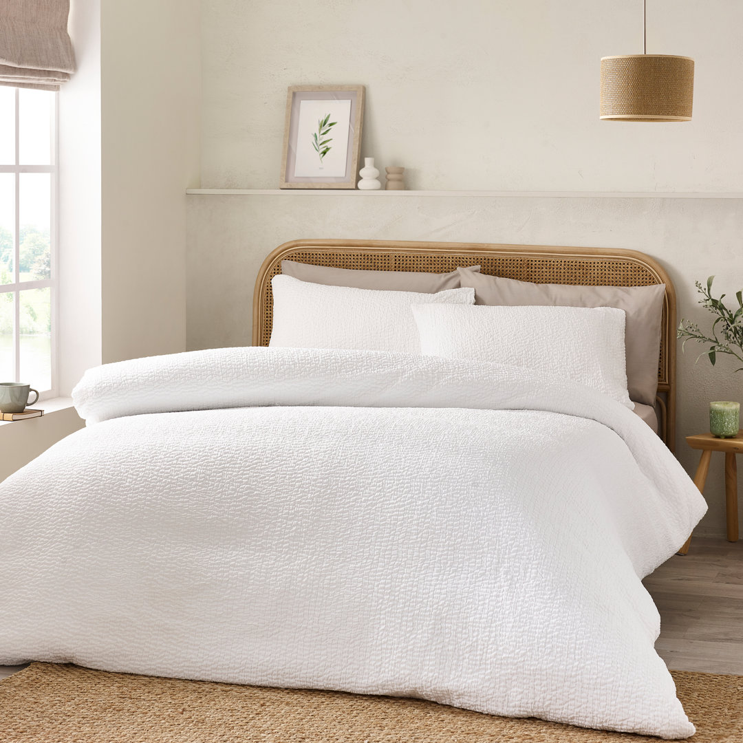 Crinkle Seersucker Duvet Cover Set
