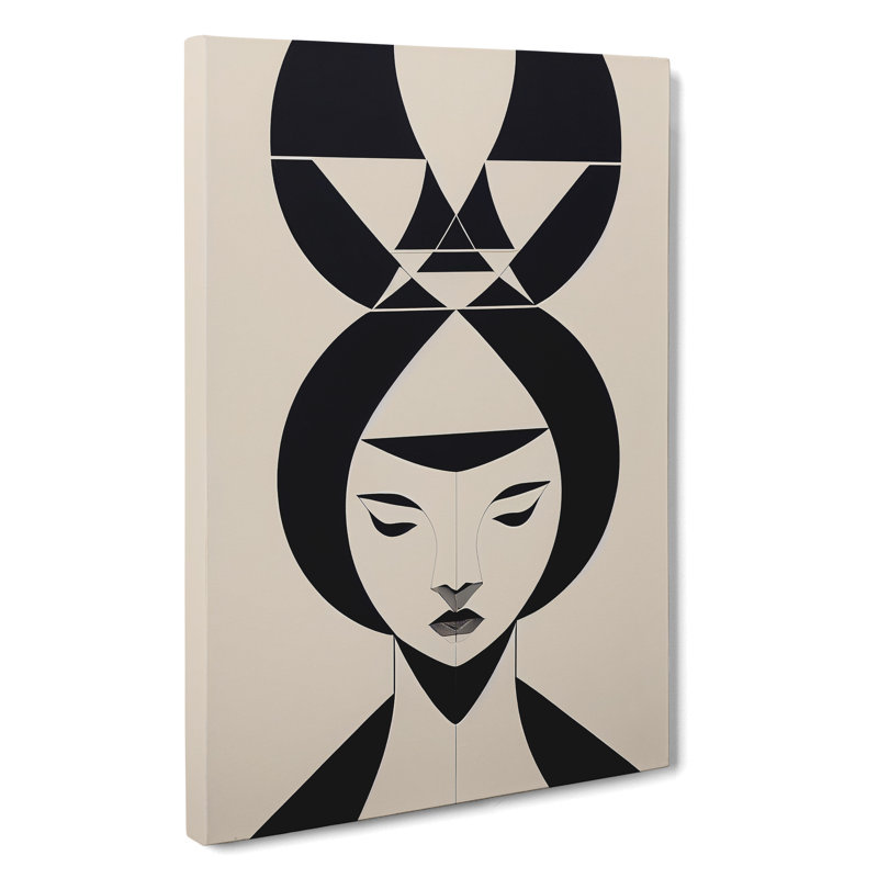 Abstract Face Of A Woman No.2 - Wrapped Canvas, 50cm H x 35cm W x 3cm D