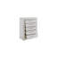 Commode 5 tiroirs en bois blanc Blanca