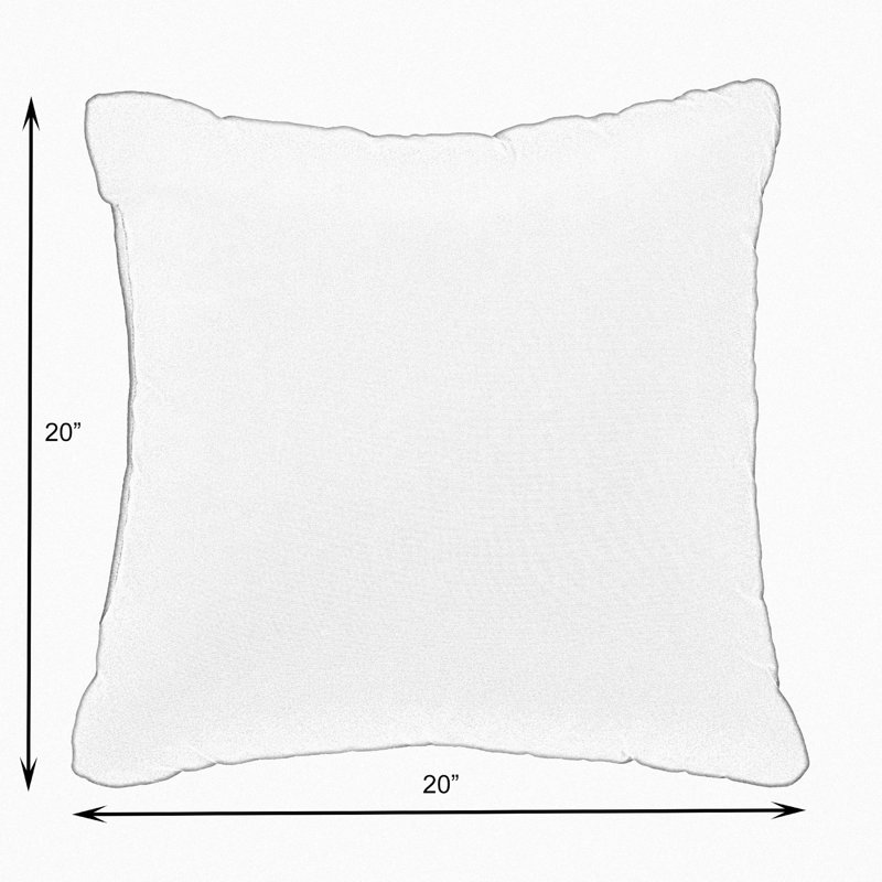 Oreiller carré Erika, Toile naturel, H 16 po x l 16 po