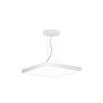 Luminaire suspendu carré Jazz - l 24 po - direct / indirect - blanc