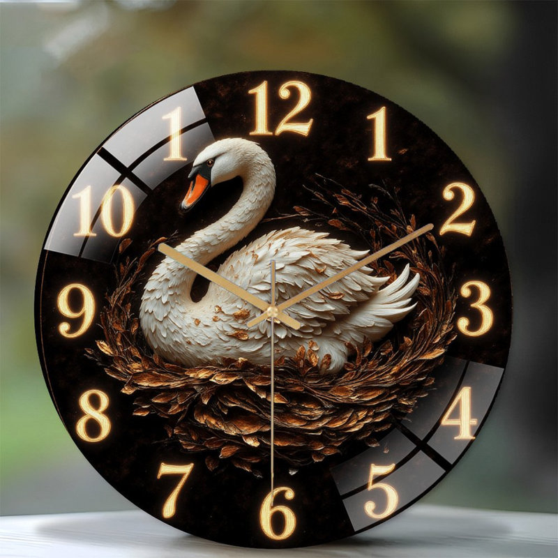 Horloge murale Swan Decor