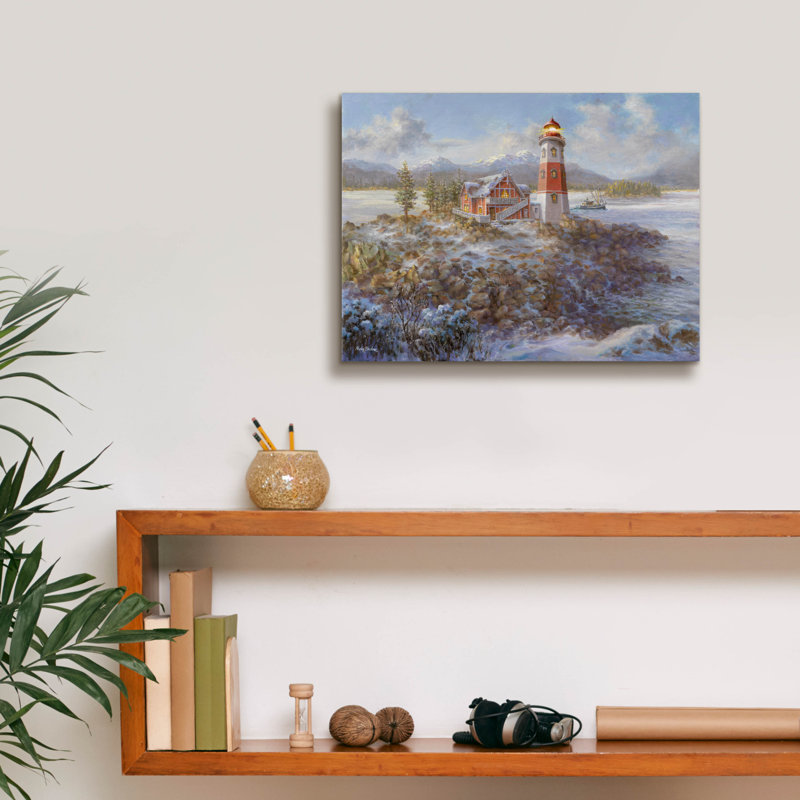 Toile épique Graffiti «Lighthouse Bluff» par Nicky Boehme, 16 po x 12 po, H 12 po x l 16 po