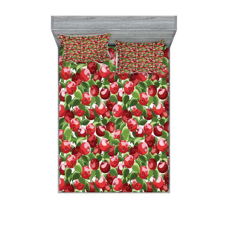Drap-housse et taies décoratives Ambesonne Saying, gris pâle vermillon, Ensemble de draps-housses pour grand lit + 4 taies