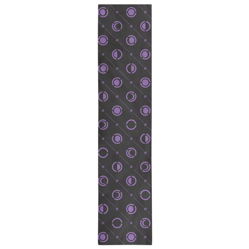 Classic Moon Phases Table Runner, 16" x 72", Light Purple/Black