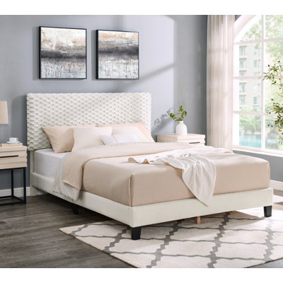 Lit plateforme tapissier Findlay Plush 3D
