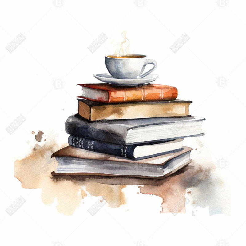 Calming books - 32"x32" art on canvas