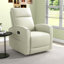 Fauteuil inclinable et pivotant manuel moderne en cuir végétalien souple de 30,7 po de largeur
