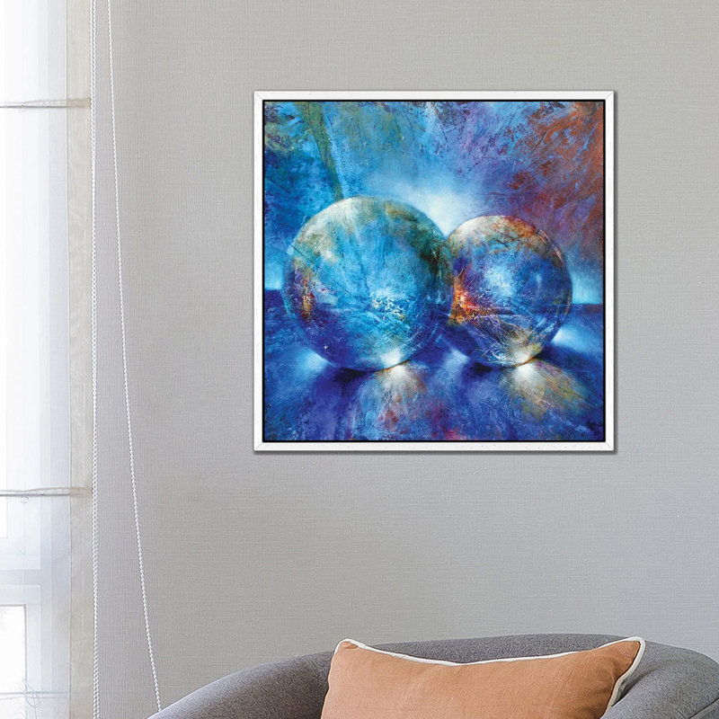 Cathedral Notre-Dame And River Seine by Melanie Viola - Print on Canvas, White Framed, 66.04 cm H x 66.04 cm W x 3.175 cm D