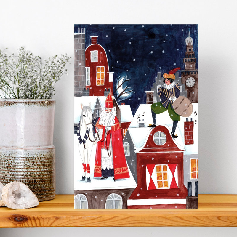 Sans titre, cheval contemporain, reproduction d'art de l'architecture hivernale, 18" H x 12" W