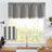 Linen Striped Valance for Windows Farmhouse Double Layered Valance for Kitchen Bathroom RV Rod Pocket-2096799199