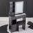 29.2" Small Size Desktop LED Light Vanity Table and Cushioned Stool
