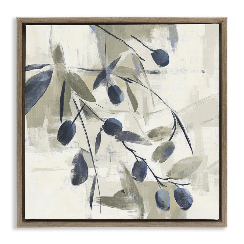 Cadre flottant méditerranéen, par Mona Grace, H 25 po x l 25 po, Cadre flottant orme Montalcino