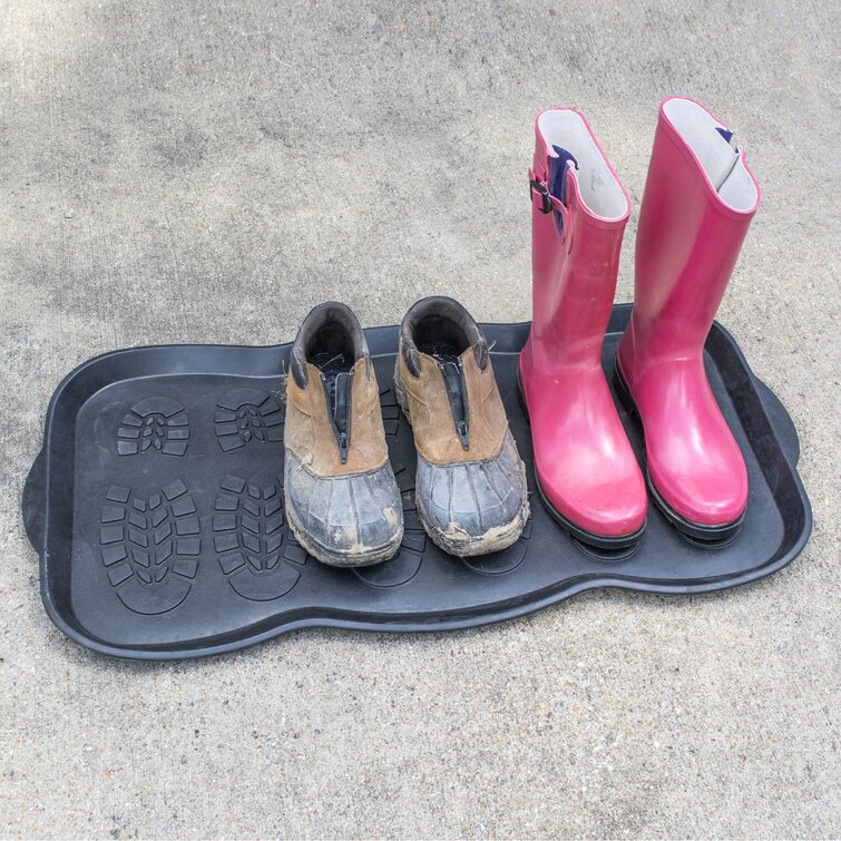 Symple Stuff Chevron Rubber Boot Tray (Set of 2)