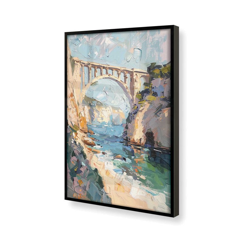 «Bridging Hues», impression encadrée sur papier par Azure Artisanal Studio, Noir satiné, H 15 po x l 12 po x P 1,25 po