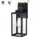 1-Light Matte Black Outdoor Wall Lantern with Dusk to Dawn