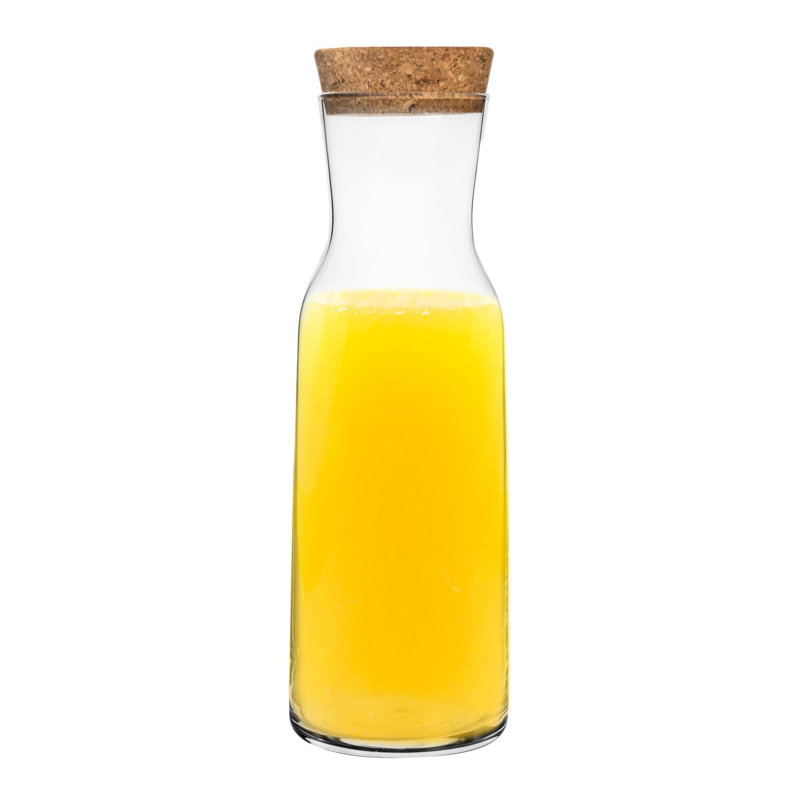 Aquaria Glass Carafe with Cork Lid - 1.2 Litre