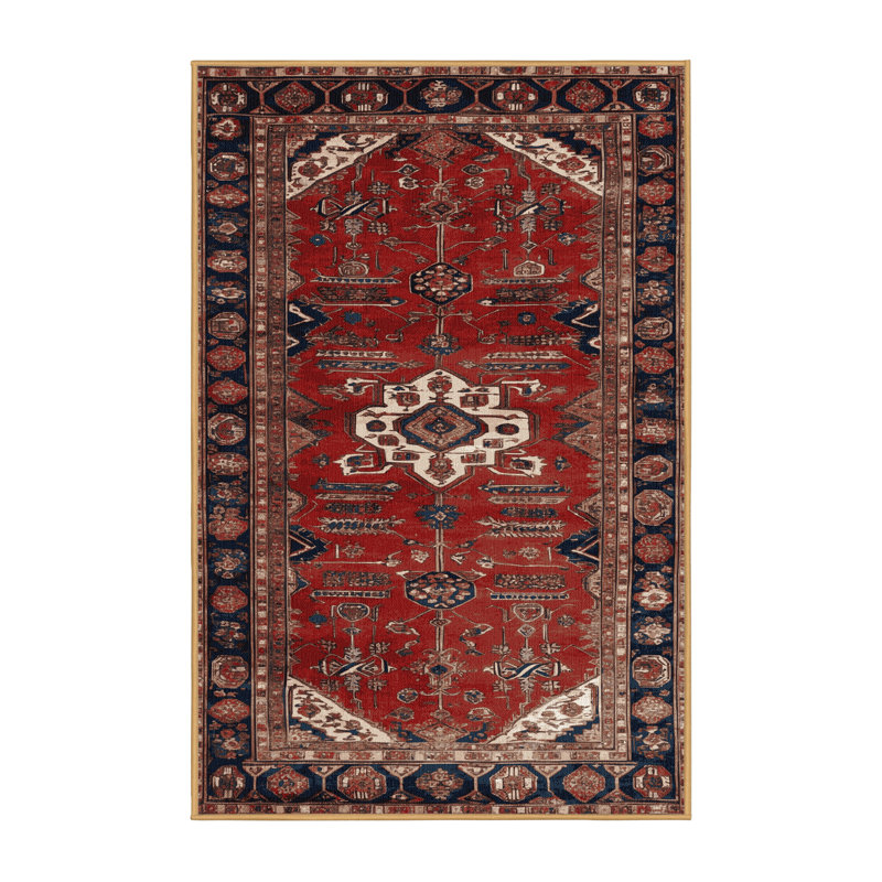 Tapis brun lavable à la machine, Rectangle 4 pi x 6 pi