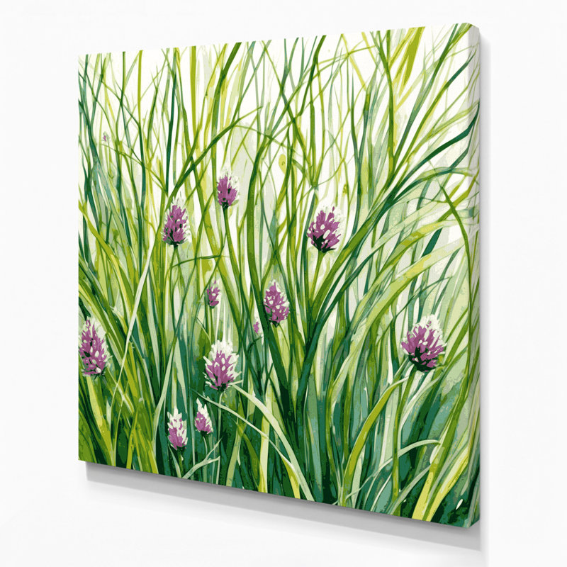 "Watercolor Botanical" 69, art mural sur toile beige, H 12 po x l 12 po